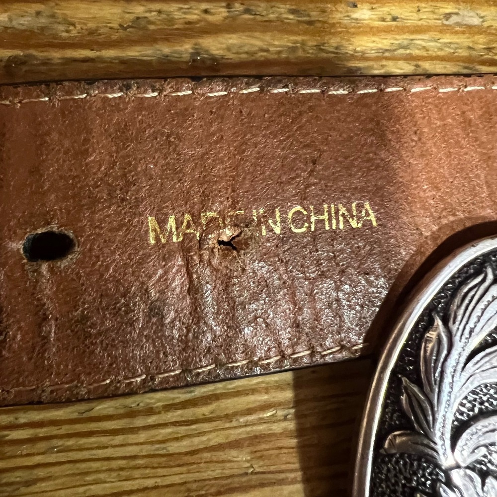Ariat Brown Leather Turquoise Embroidery Western Cowgirl Belt Small A1518202 - Picture 8 of 14